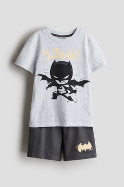 H&M Пижамный комплект с принтом, серый