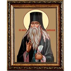 Паисий Величковский преподобный. Икона на холсте в раме