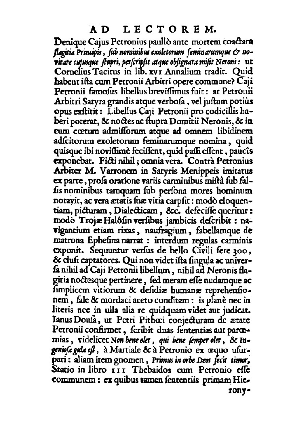 Satyricon. Cum fragmento nuper Tragurii reperto | Petronius Arbiter