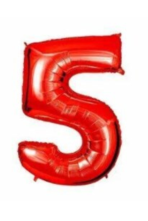 Шар цифра №5 Красный