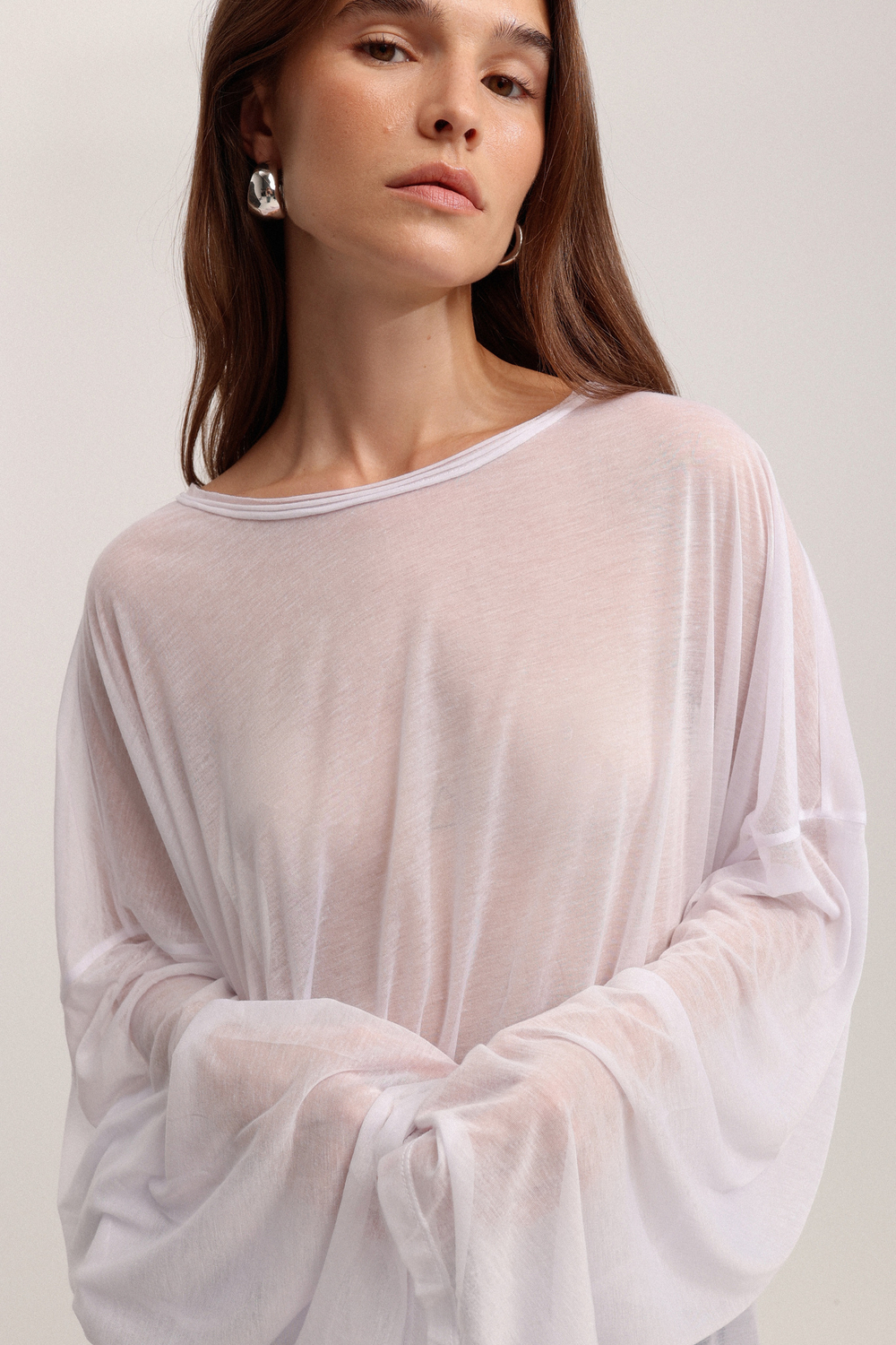 Лонгслив прозрачный