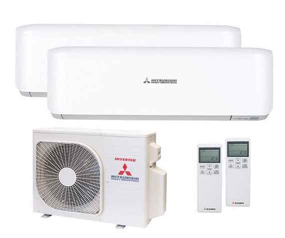 Мульти сплит-система Mitsubishi Heavy 2 x SRK20ZS-W / SCM40ZS-W