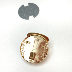 Замок-защелка на зажимах 32*38 Золото