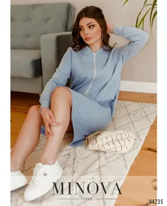 Платье 2152-голубой Minova