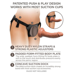 Pipedream Comfy Body Dock Strap-On Harness - Страпон-система без насадок