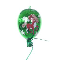 GAEM Украшение новогоднее "Воздушный шарик с лошадкой", L7 W7 H11 см