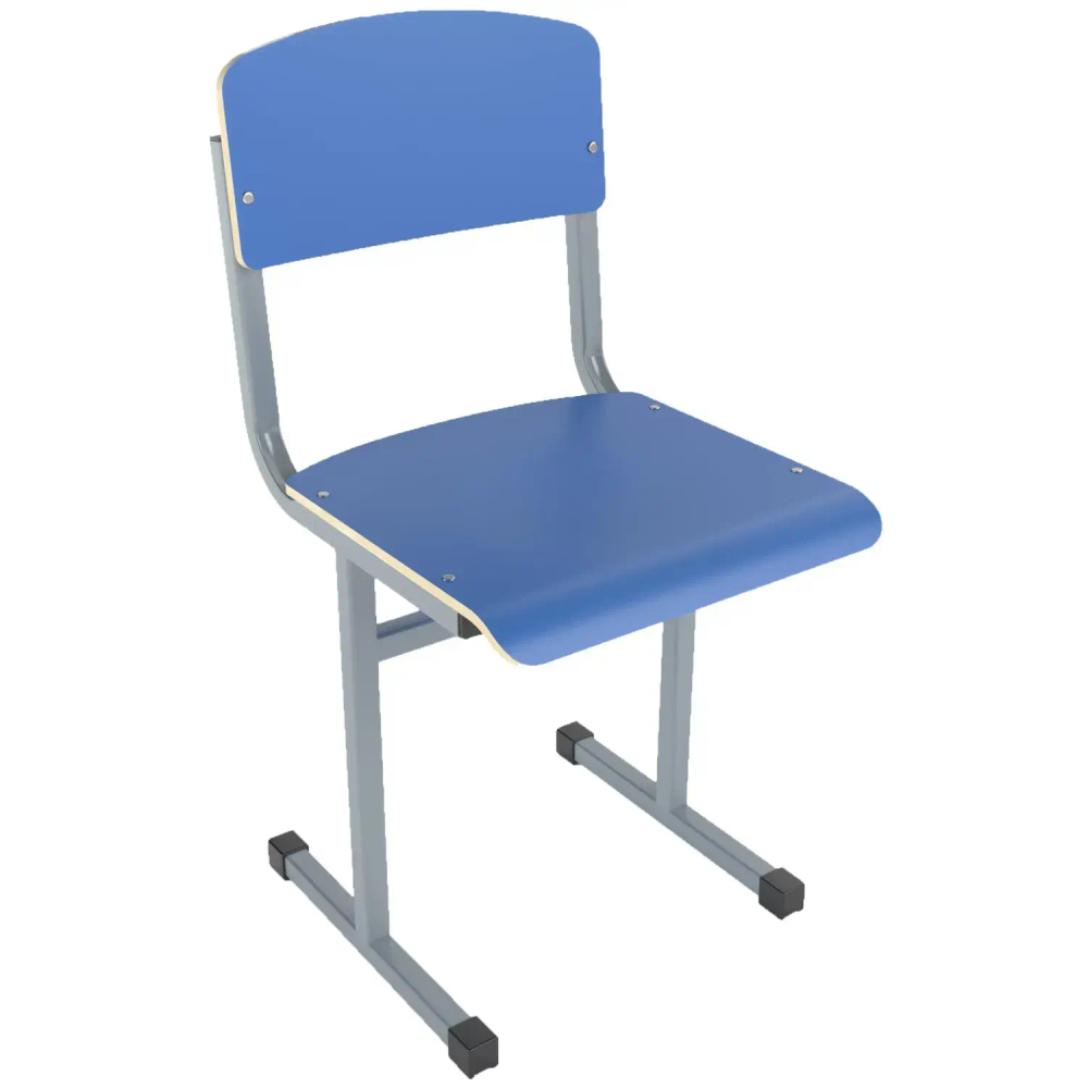 Стул ученический MET_Школа  6гр.серый/пластик синий new