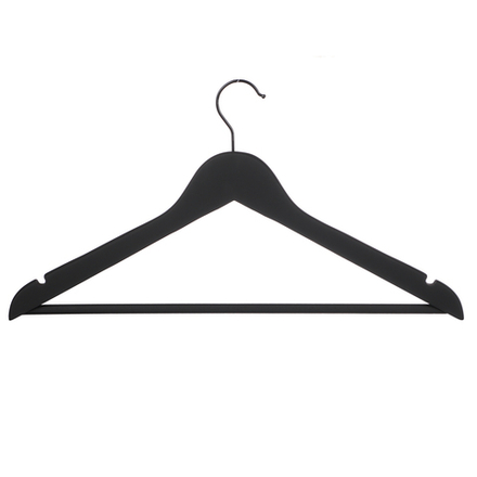 VETTA Вешалка деревянная, софт тач, 44.5x23x1.2см, черная