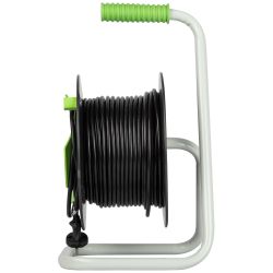 Удлинитель силовой ЭРА GREEN LINE GAZ-2x1-40m Greenline на катушке пластик 1 розетка без заземления 40м ПВС 2x1мм2 | Силовые удлинители