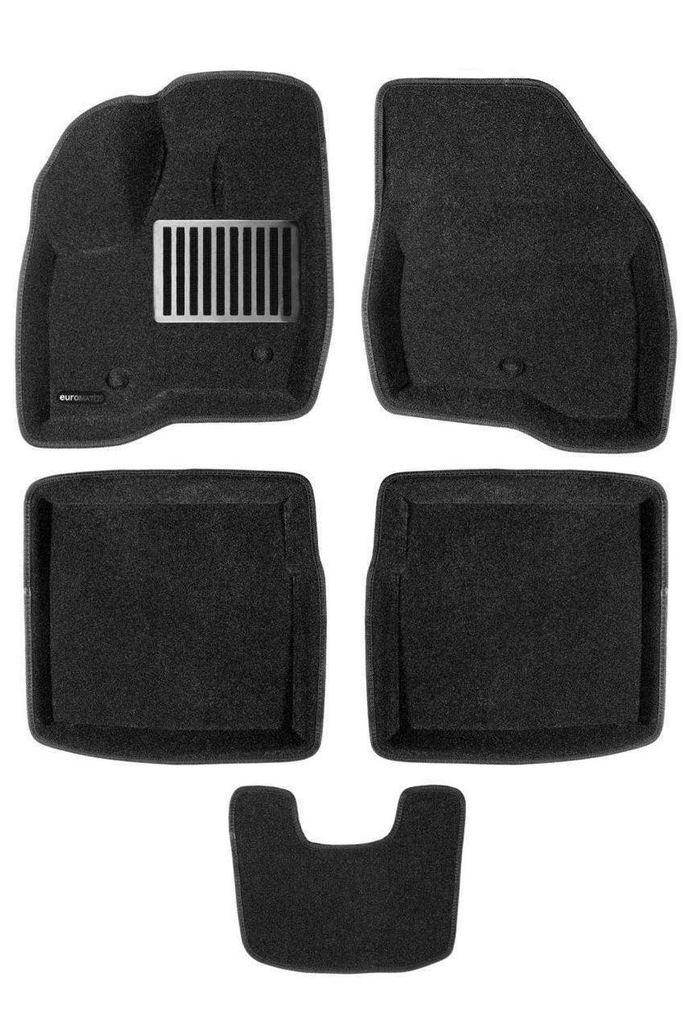 Коврики салона для FORD Explorer (2010-2015) Euromat 3D Lux черные. Арт. EM3D-002218