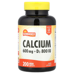 Sundance Vitamins, кальций с витамином D3, 200 капсул, покрытых оболочкой