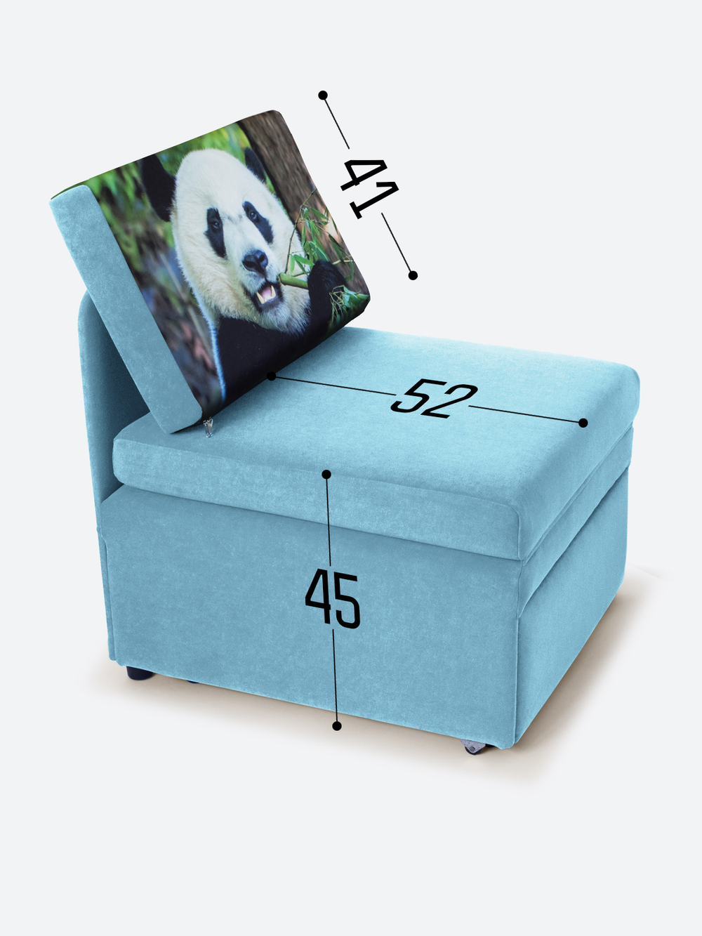 Кресло-кровать "Миник" Candy Blue, купон Панда