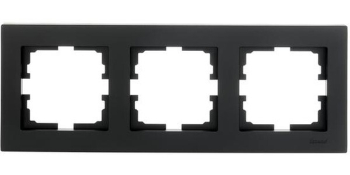 Рамка 3-местн. горизонт. VESNA черн. бархат LEZARD