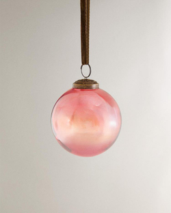 ZARA HOME УКРАШЕНИЯ ДЛЯ РОЖДЕСТВЕНСКОЙ ЁЛКИ В ФОРМЕ ПРОЗРАЧНОГО ШАРА, КРАСНЫЙ