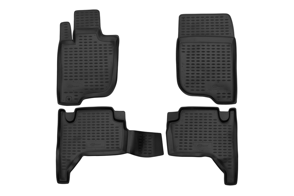 Коврики в салон для MITSUBISHI L-200 IV 2005-2015, 4 шт. (Повышенная устойчивость, повышенная износостойкость) FORMAT.35.15.210