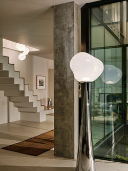 Торшер Melt Cone Fat Opal/Silver LED