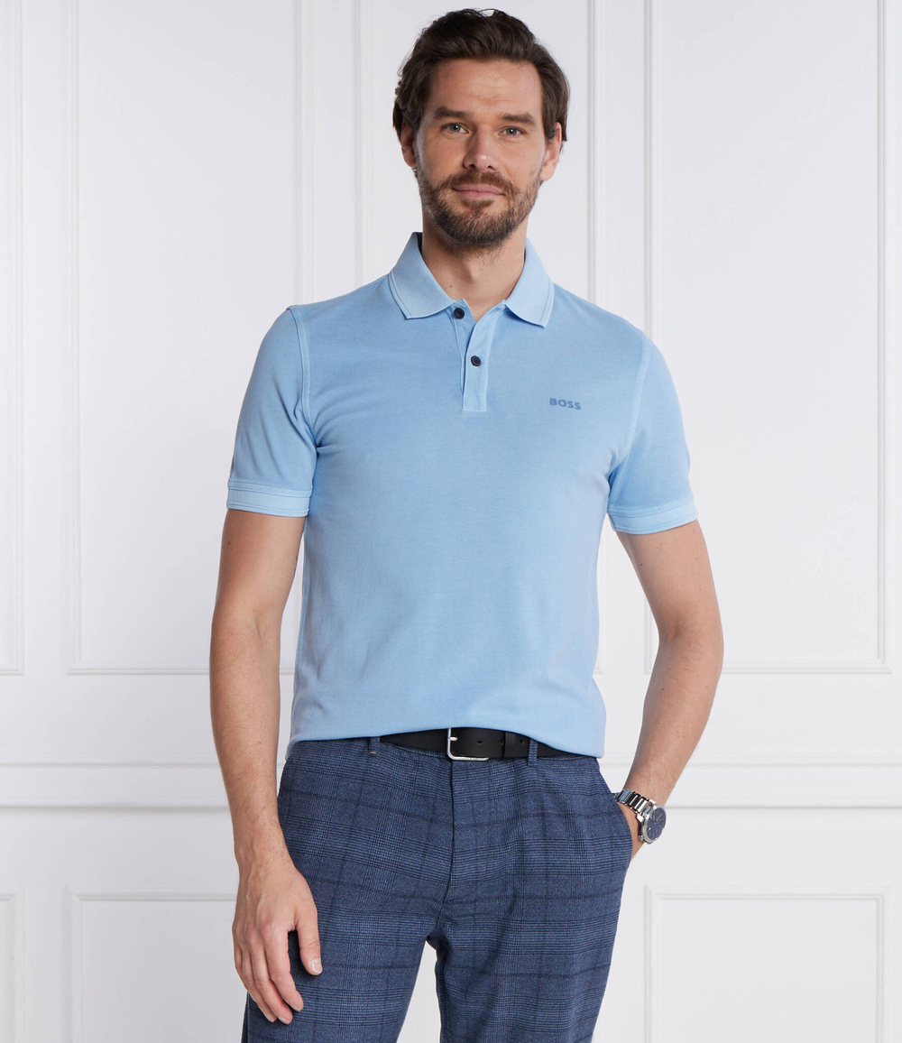 Поло Prime BOSS ORANGE - голубой(50468576)