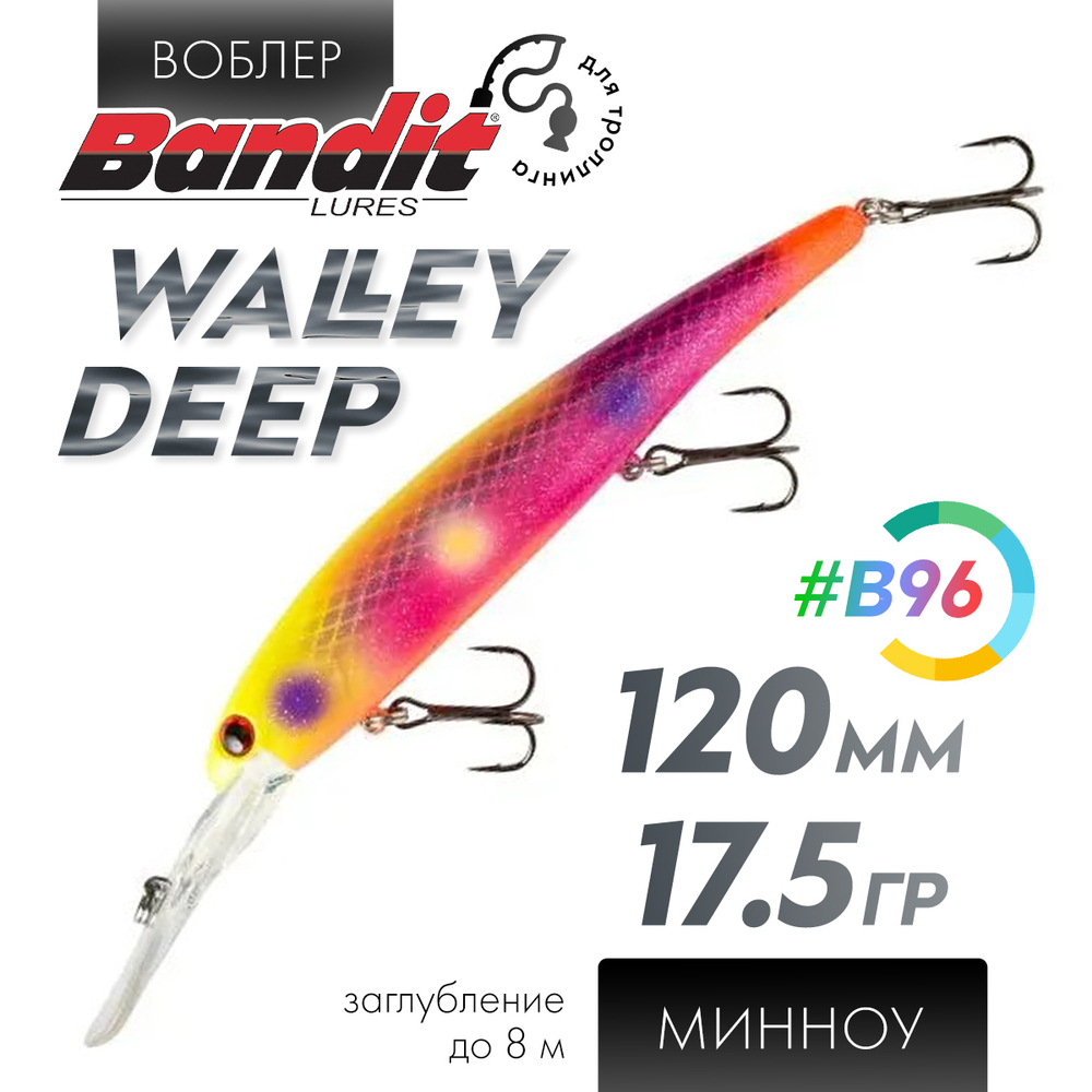 Воблер Bandit Walleye Deep (120мм, 17.5гр)