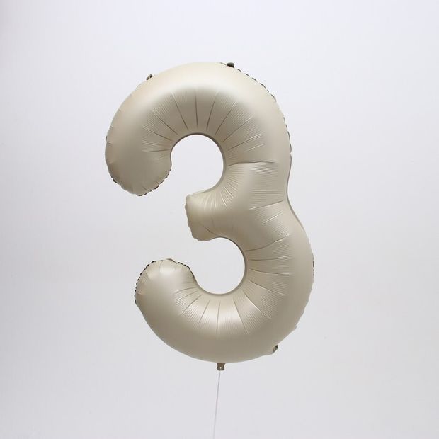 К Шар 40 Цифра 3  «Взбитые сливки» (БГ-60)