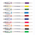 Набор гелевых ручек Alingar, 10 цветов, 0,55мм, резиновый грип, белый, круглый пластиковый корпус, ПВХ чехол, европодвес