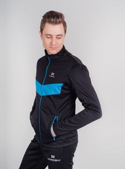 Утеплённая лыжная куртка Nordski Base черный-синий мужская