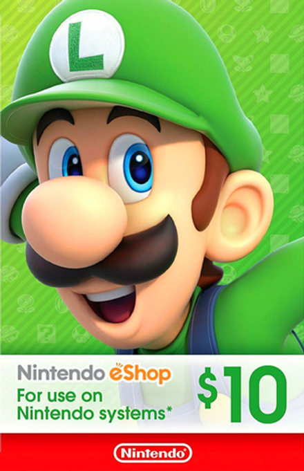 Nintendo eShop Store USA: Карта оплаты 10$ [Цифровой код доступа]