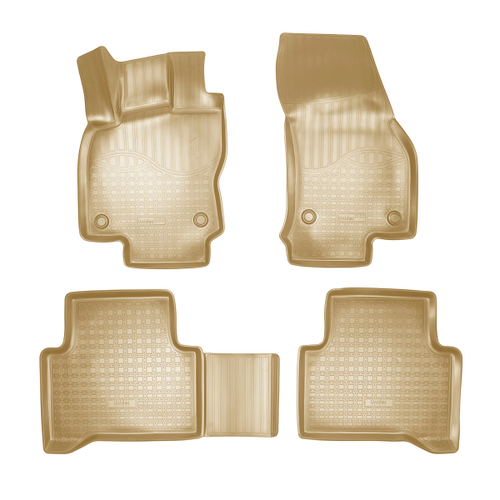Ковры в салон Norplast/Unidec для Volkswagen Touran III в кузове 5T (2015-)Полиуретан,Бежевый, арт.NPA11-C95-755-B