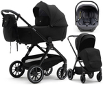 Коляска Agex Prima Pro 3 в 1 с автокреслом i-Team ATG080 Grey APP626 Black (Черный)