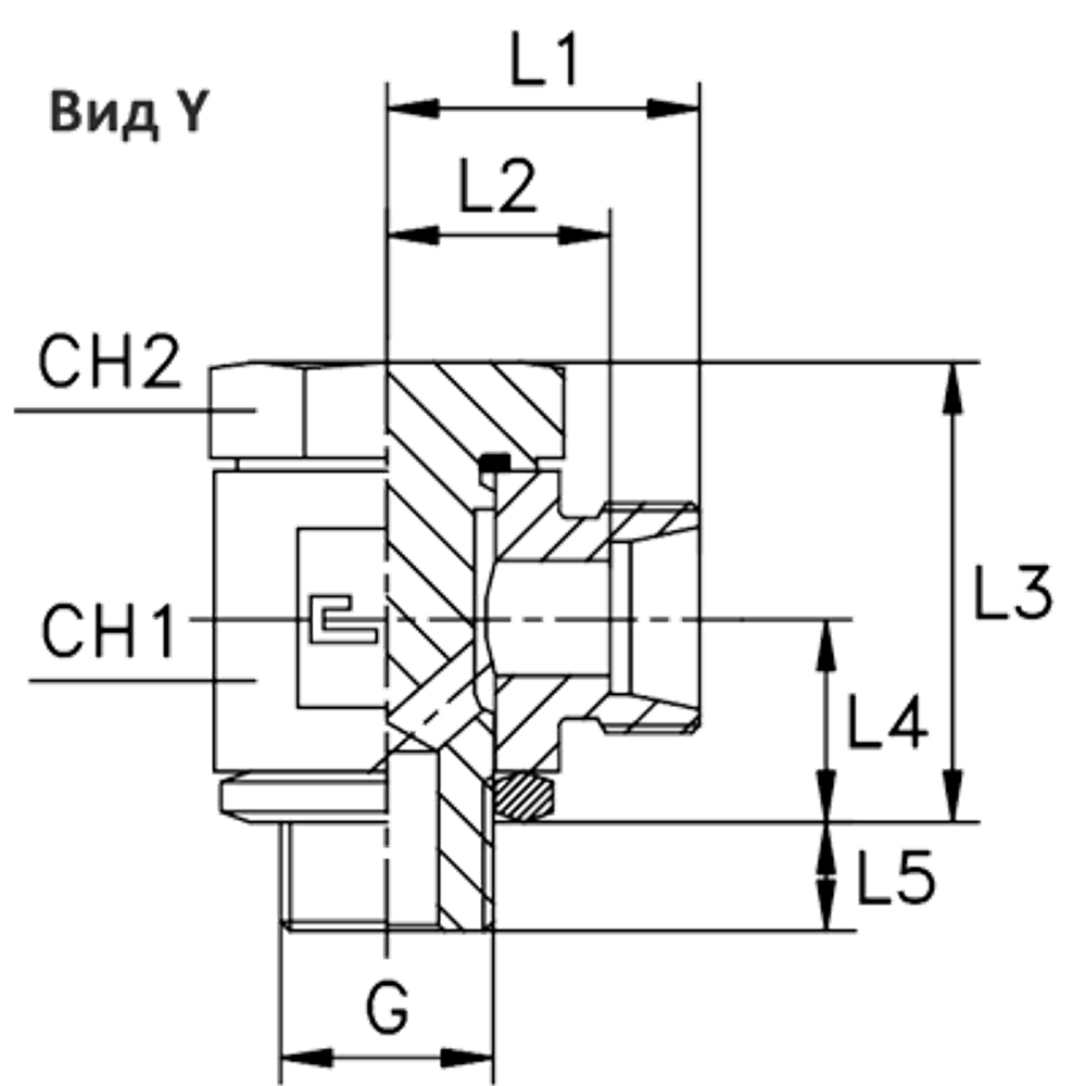 Соединение JE DS6 BSP 1/4" (корпус)