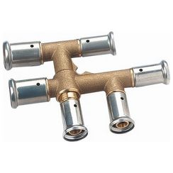 Распределитель HENCO двойной, латунь пресс, 20x16x20