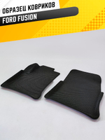 Коврики EVA для Ford Fusion 1 поколение (08.2002 - 10.2012) - Комплект в салон - 3D С бортиками - Черный - Черный кант