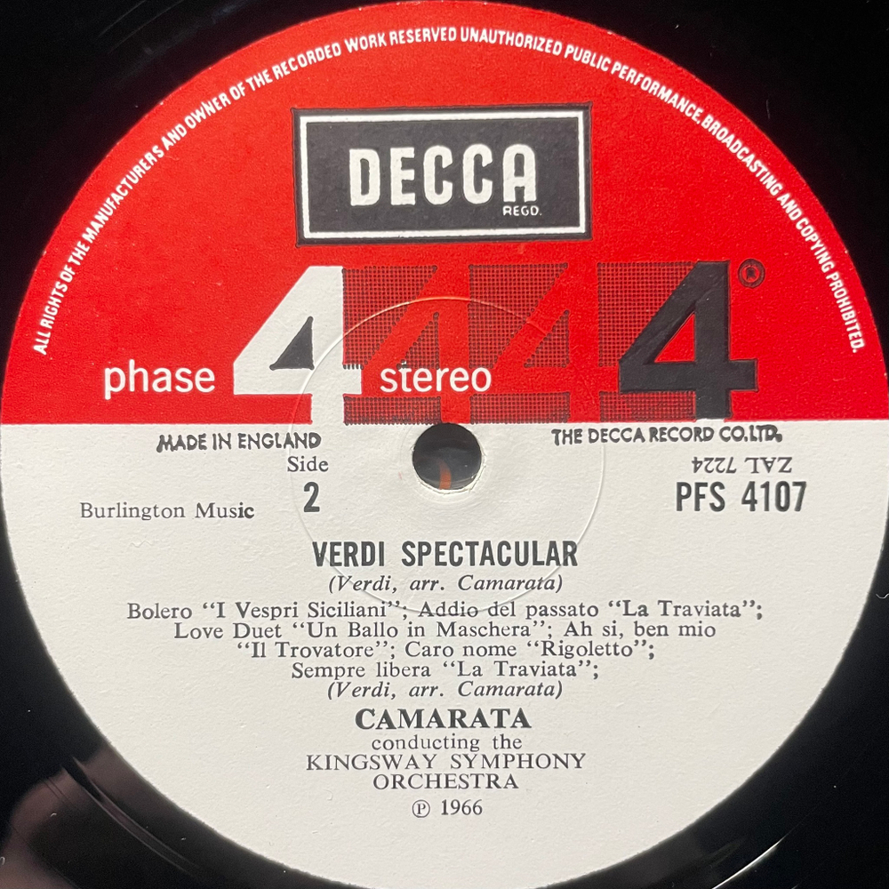 Camarata – Verdi Spectacular (Англия)