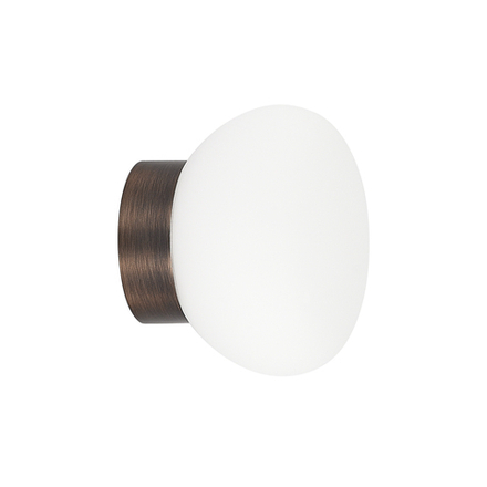 Светильник накладной MUNICH под лампу G9, опаловое стекло, основание цвета темная бронза, D140xH115мм, IP54