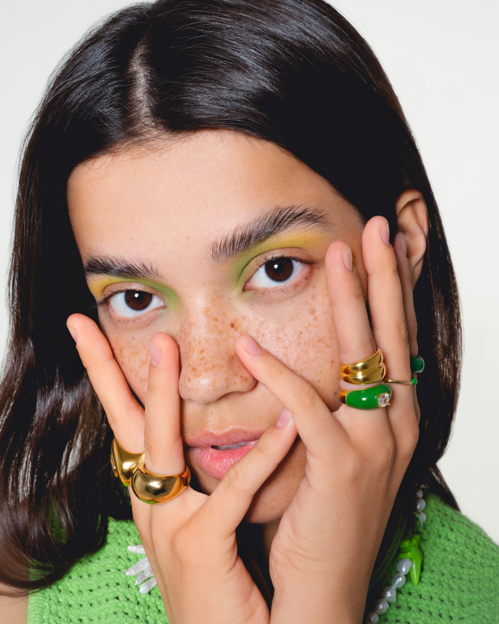 Кольцо сердце, гладкий металл золото, цирконий