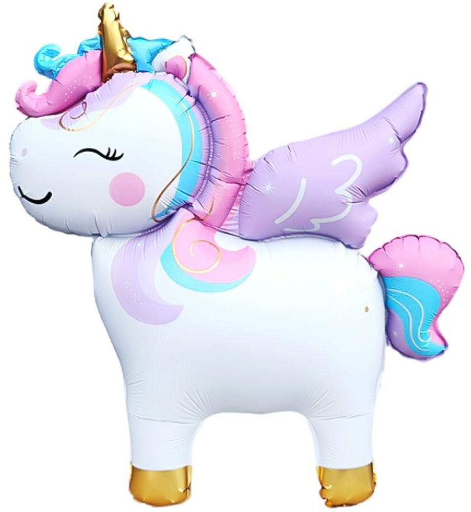 К Шар 3D (24''/61 см) Фигура, Нежный единорог ВОЗДУХ