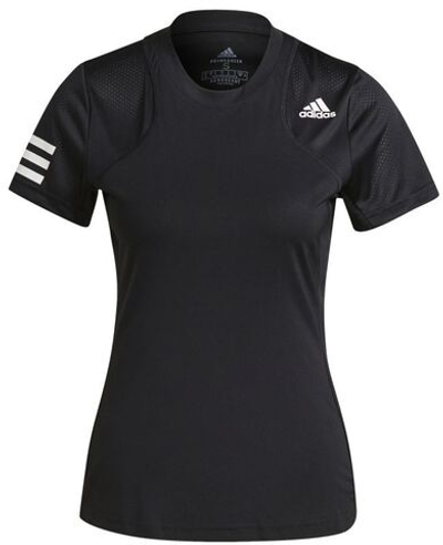 Женская теннисная футболка Adidas Primegreen Aeroready Club Tee - black/white