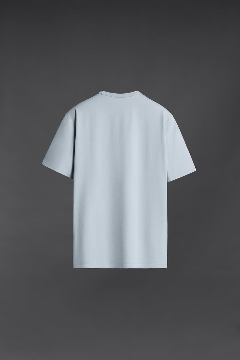 ZARA СПОРТИВНАЯ ФУТБОЛКА КОМФОРТНОЙ ПОСАДКИ, ЖЕМЧУЖНО-СЕРЫЙ