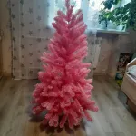 Искусственная розовая елка «Искристая розовая» (пвх) 210 см / 2.1 м