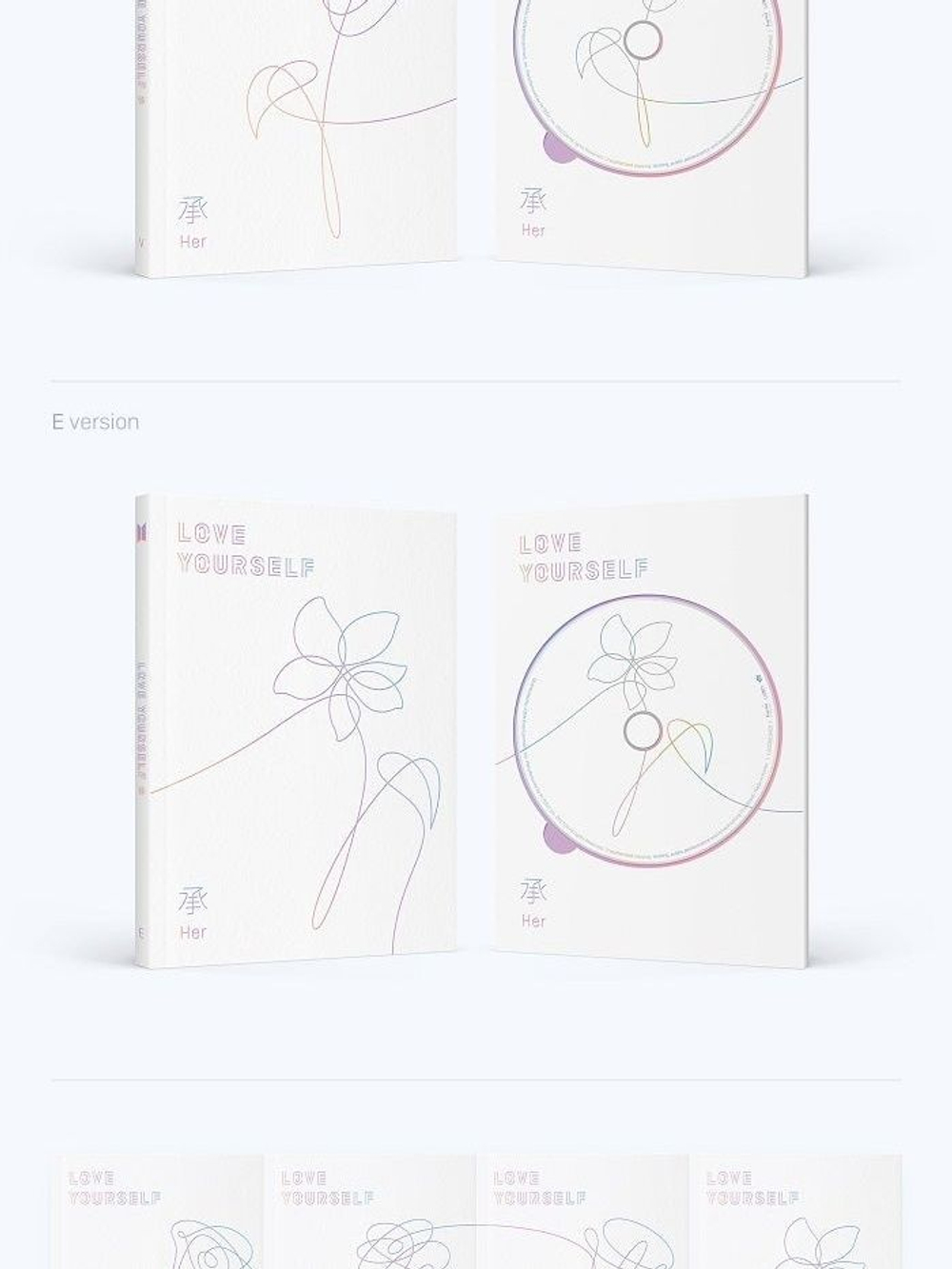 Альбом BTS - Love Yourself 'HER ' 5th Mini Album 4 Version SET