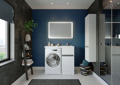 Тумба с раковиной AQUATON Лондри 40 + Лондри 105 правая