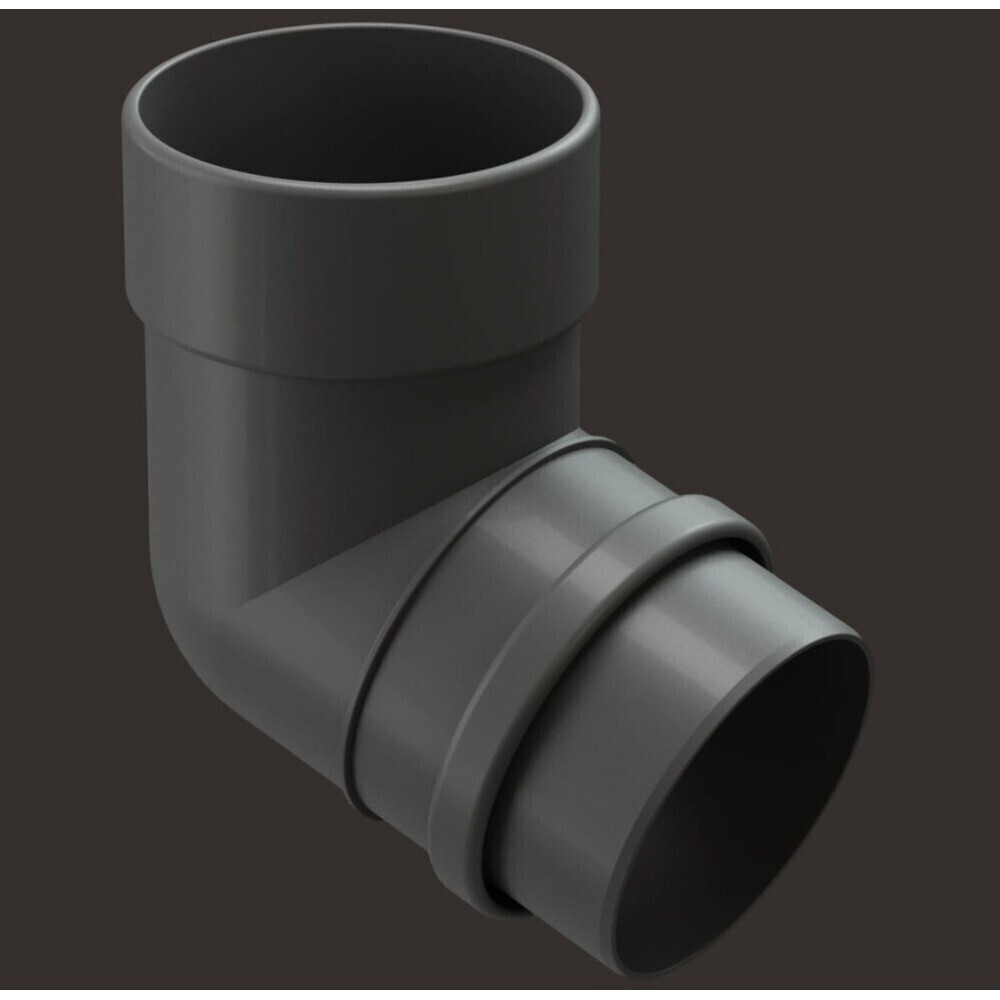 Колено трубы Docke Lux Ral 7024 D141/100 мм угол 72 градуса графит