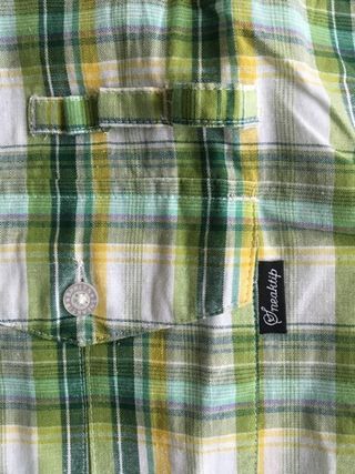 Рубашка с коротким рукавом Sneaktip Cobra Plaid зеленая