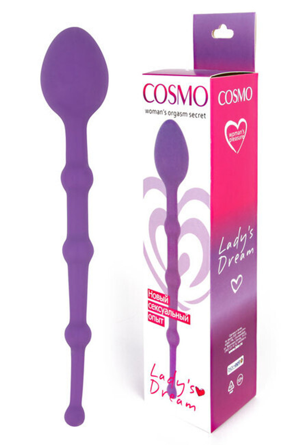 Анальный стимулятор Cosmo Lady's Dream, (21,5 см) (Цвет: фиолетовый)