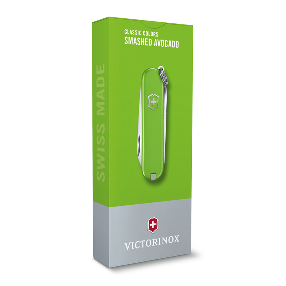 Нож-брелок Victorinox Classic SD Colors, 58 мм, 7 функций, "Smashed Avocado"