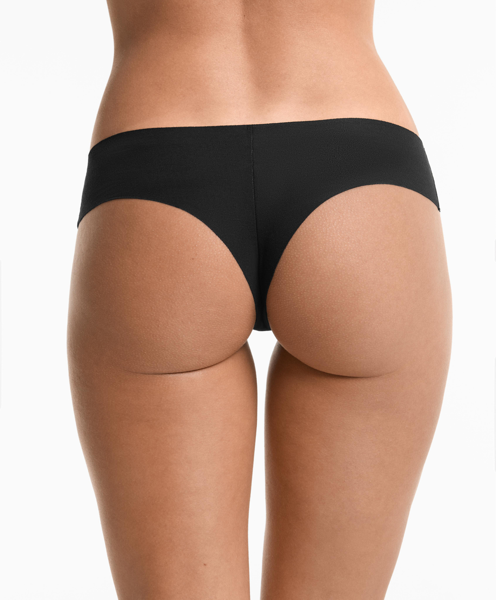 OYSHO Набор бесшовных из 3 трусов-бразильяно, черный