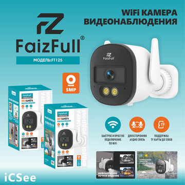 Wi-Fi Камера видеонаблюдения 5MP ИК FaizFull FT125