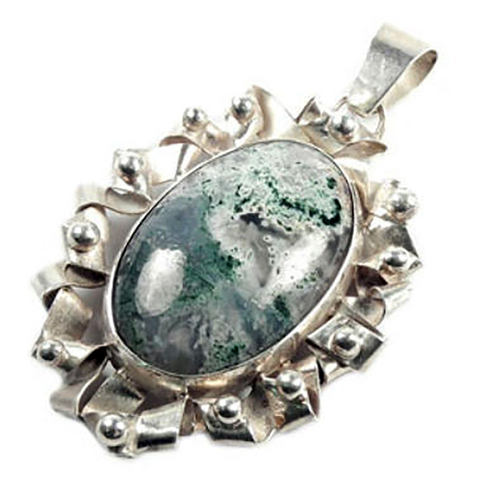 Кулон "Иней" агат дендритовый асс.