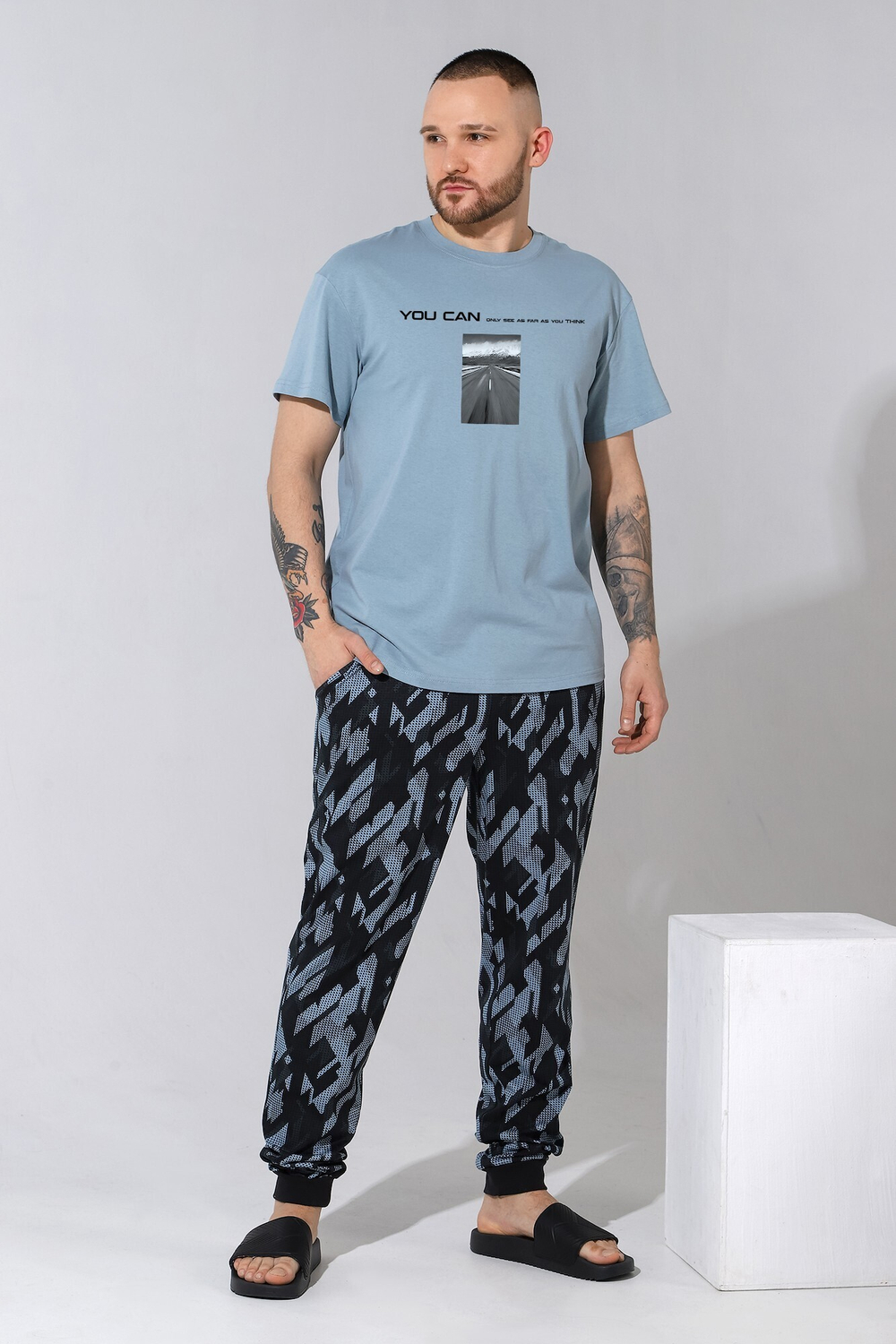 [m]Пижама мужская штаны и футболка КП-113