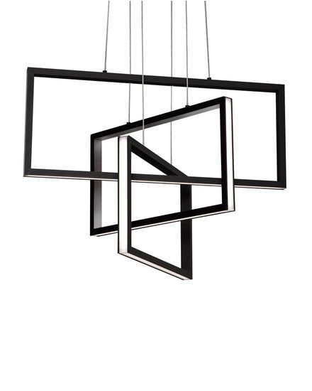 Прямоугольная чёрная люстра “Ульрих”
