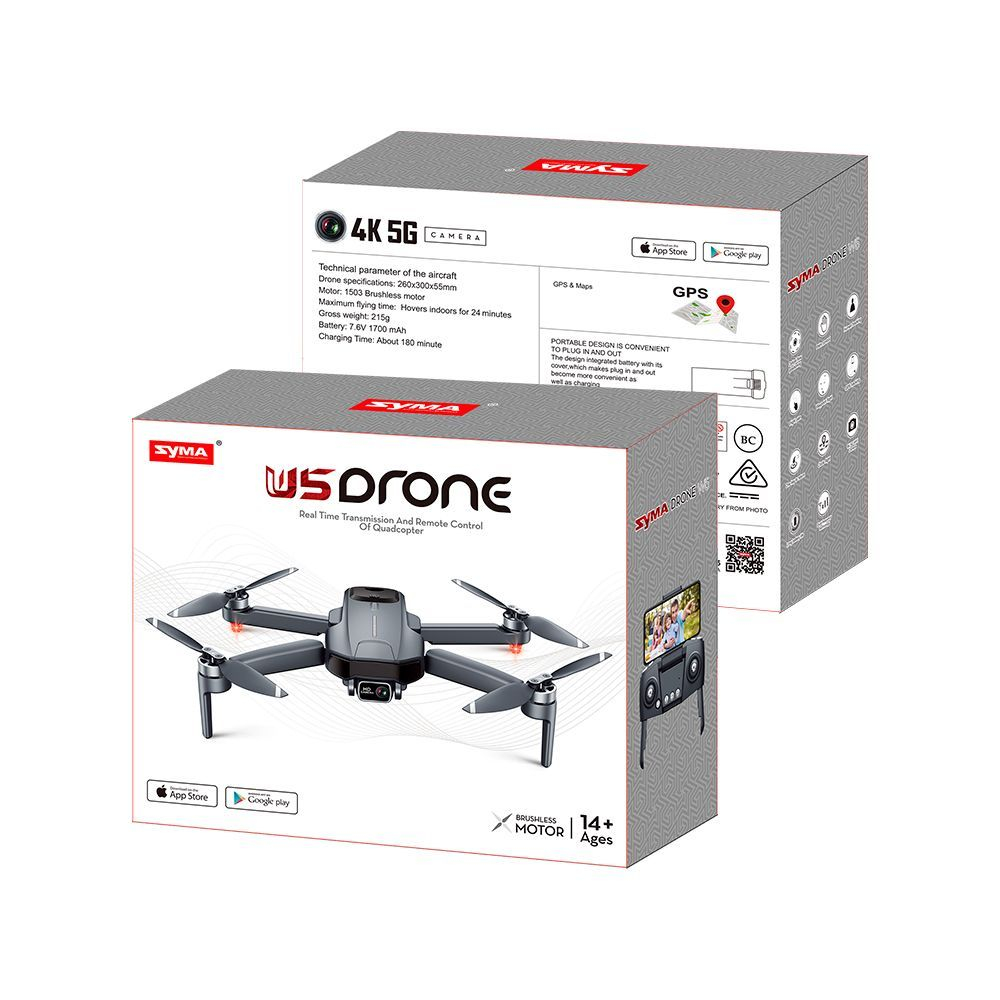 Радиоуправляемый квадрокоптер SYMA W5 FPV GPS 4K 5G - SYMA-W5